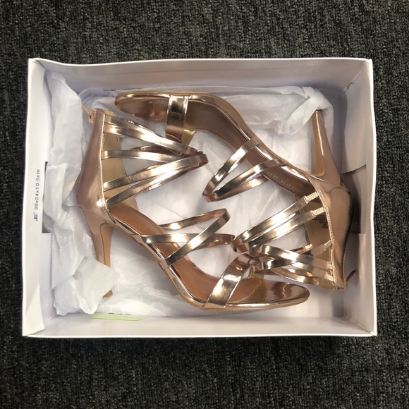 madden girl rose gold heels